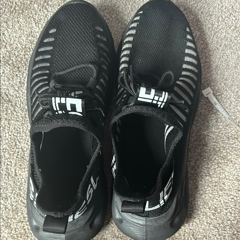 Black and White Mesh Sneakers